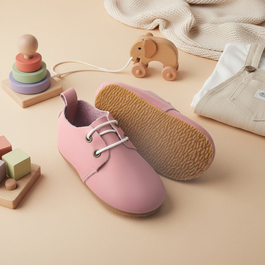 baby shoes No.111 ♡ Box入りピンク専用です(*´꒳`*) Hard-Sole Baby Oxford - Blush Pink – zuvo kids