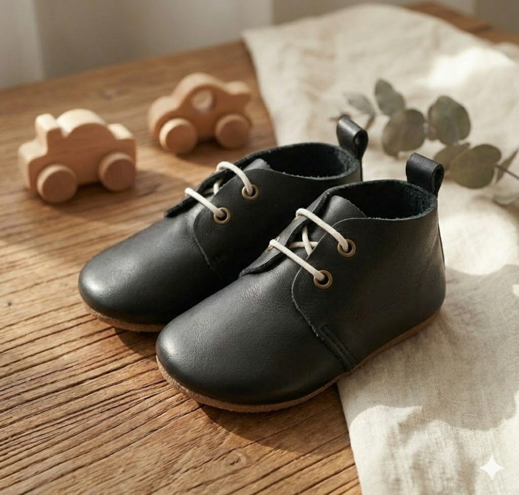 Soft-Sole Baby Oxford – Black – zuvo kids