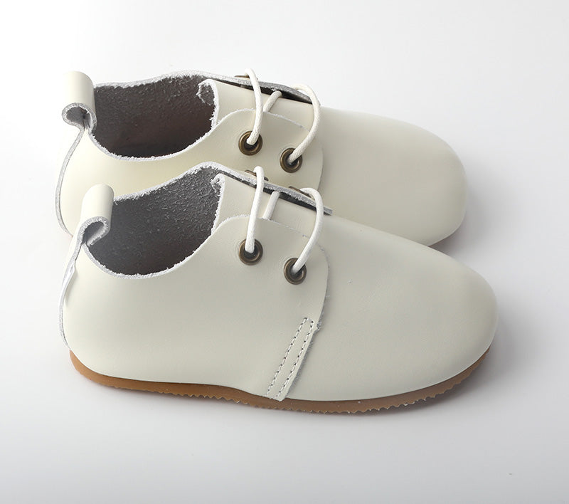 Soft-Sole Baby Oxfords - Soft Ivory