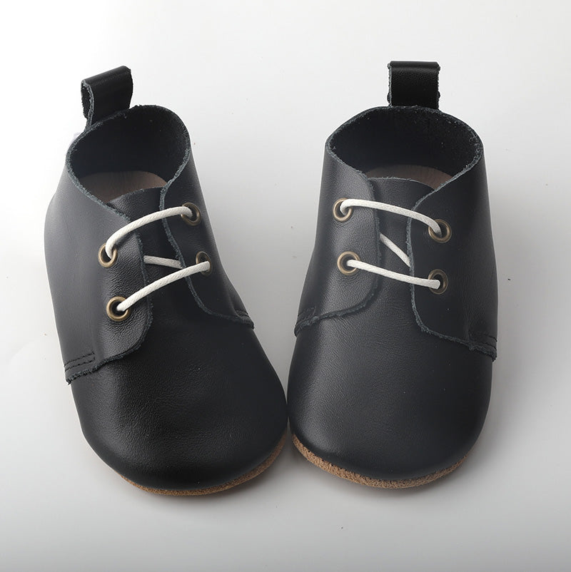 Soft-Sole Baby Oxford – Black – zuvo kids