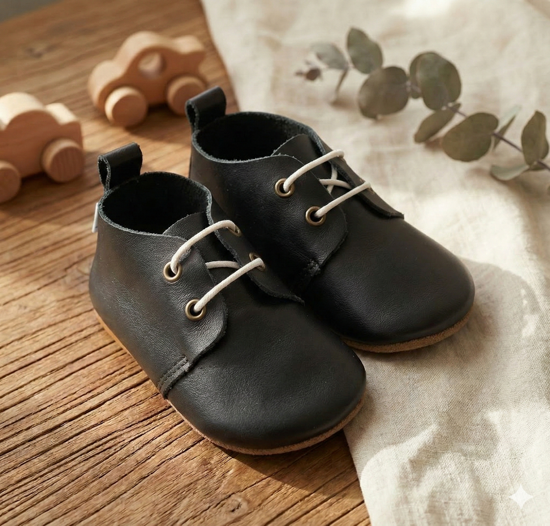 Soft-Sole Baby Oxford – Black – zuvo kids